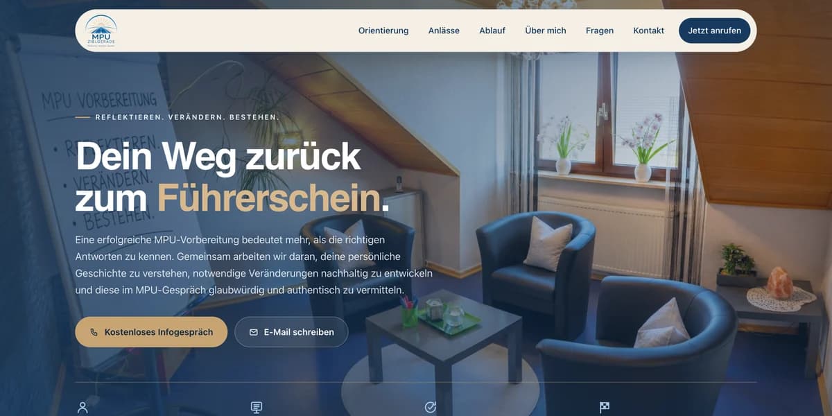 Webseite von MPU Zielgerade